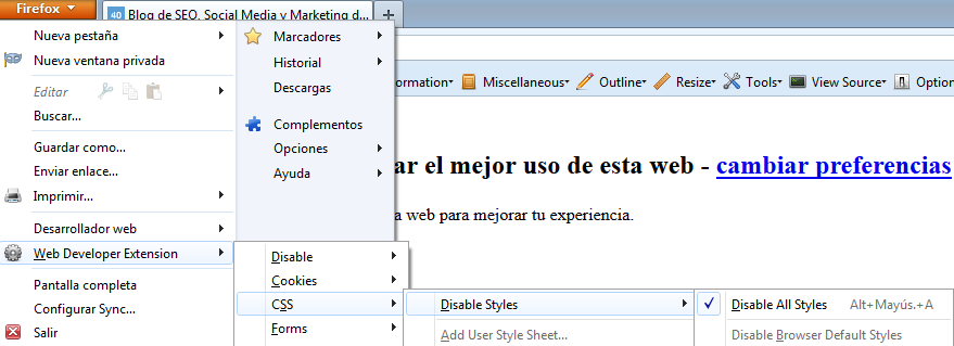 css firefox Cómo hacer una web optimizada para SEO