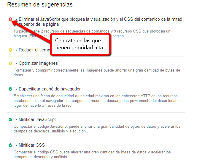 google page speed 2 Cómo hacer una web optimizada para SEO