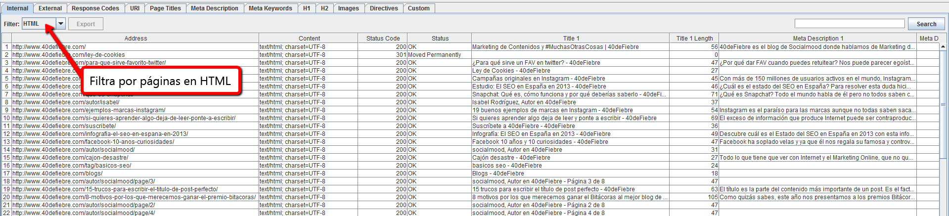 Revisión semanal SEO: qué hacer en 15 minutos screaming frog Revisión semanal SEO: qué hacer en 15 minutos