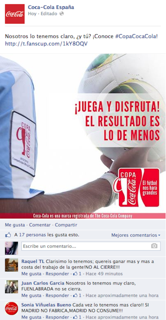 Coca Cola 530x1024 Redes sociales: la panacea de la atención al cliente