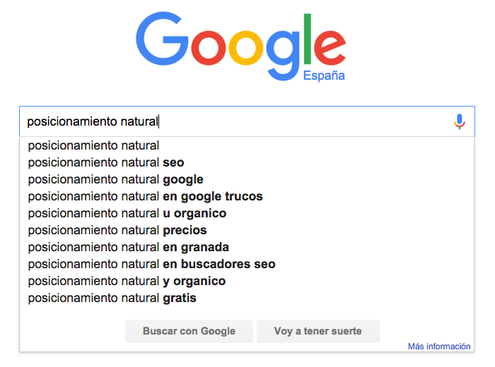 Trucos poscicionamiento Google suggest