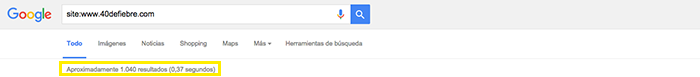 Comando site en Google