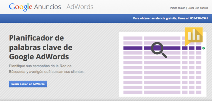 Planificador de Palabras Clave de Adwords